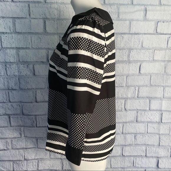 Modcloth Black and White Peter Pan Collar Blouse Top - Picture 5 of 9